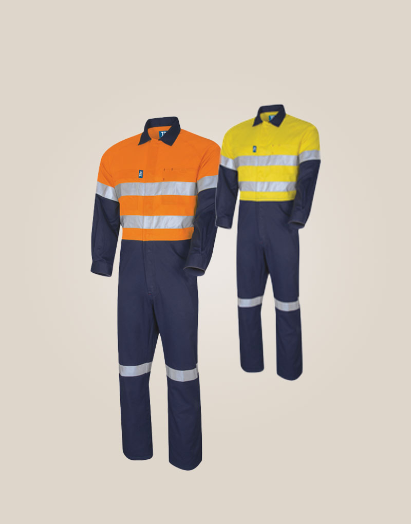 Twipake DC2120T1 Lightweight Cotton Coverall With Reflective Tape | Dc2120t1 Lightweight Hi Vis Cotton Coverall With Reflective Tape 2