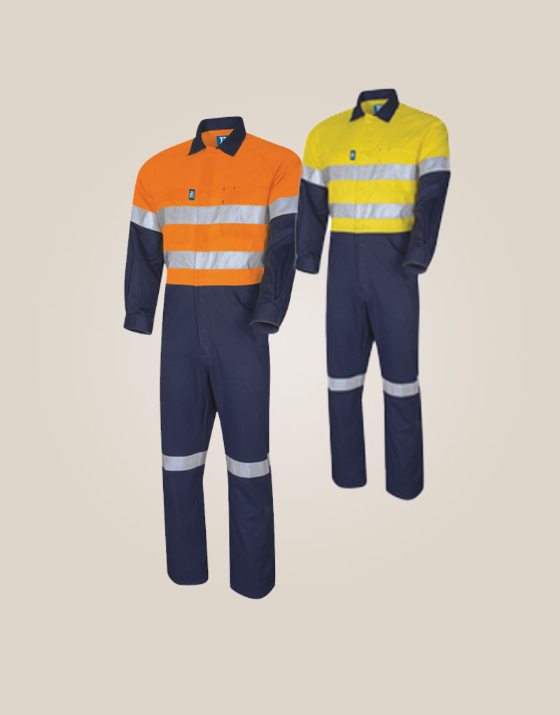 Twipake DC2180T1 Heavyweight Cotton Coverall With Reflective Tape | Dc2180t1 Heavyweight Hi Vis Cotton Coverall With Reflective Tape 2