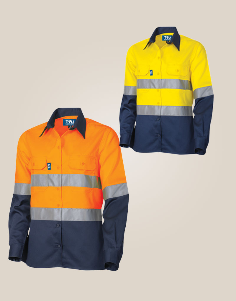 Twipake DSW2166T1 Lightweight Vented L/S Hi-Vis Drill Shirt With Reflective Tape | Dsw2166t1 Lightweight Vented L S Hi Vis Drill Shirt With Reflective Tape 2