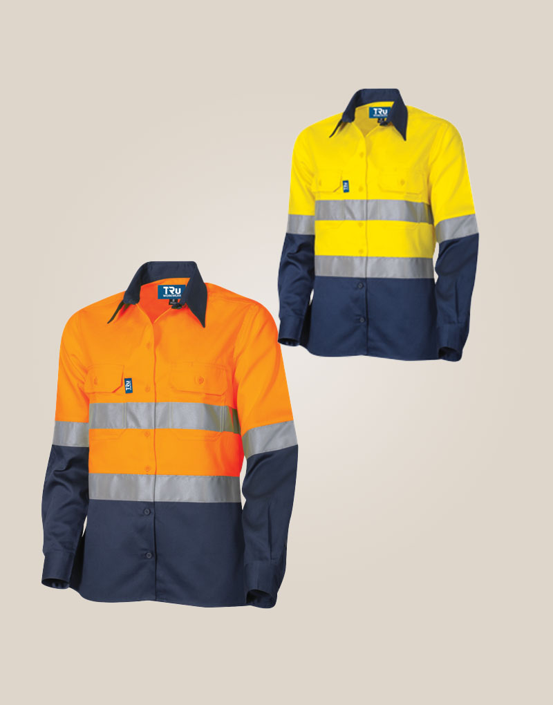 Twipake DSW2166T1 Lightweight Vented L/S Hi-Vis Drill Shirt With Reflective Tape | Dsw2166t1 Lightweight Vented L S Hi Vis Drill Shirt With Reflective Tape