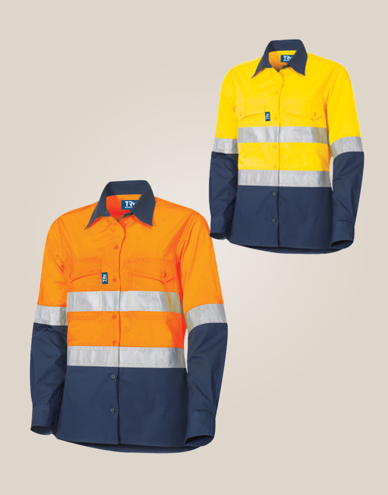 Twipake DSW2169T1 Ripstop Vented L/S Hi-Vis Cotton Shirt With Reflective Tape | Dsw2169t1 Ripstop Vented L S Hi Vis Shirt With 3m™ Tape 2